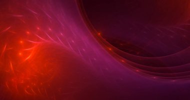 Soyut kırmızı fraktal ışık arkaplanı 3 boyutlu oluşturuluyor