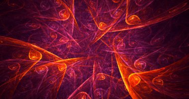 Soyut çok renkli fraktal ışık arkaplanı 3B görüntüleme