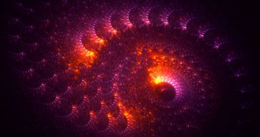 Soyut çok renkli fraktal ışık arkaplanı 3B görüntüleme