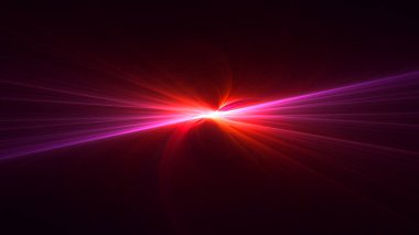 Soyut kırmızı fraktal ışık arkaplanı 3 boyutlu oluşturuluyor