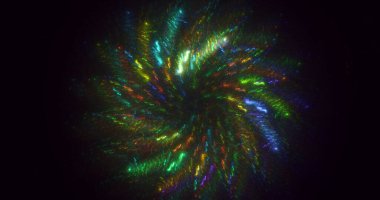 Soyut çok renkli fraktal ışık arkaplanı 3B görüntüleme