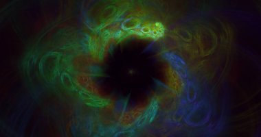 Soyut çok renkli fraktal ışık arkaplanı 3B görüntüleme