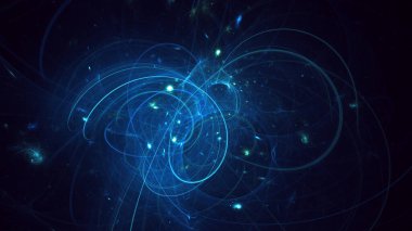 Soyut çok renkli fraktal ışık arkaplanı 3B görüntüleme