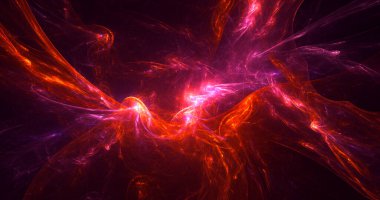 Soyut çok renkli fraktal ışık arkaplanı 3B görüntüleme