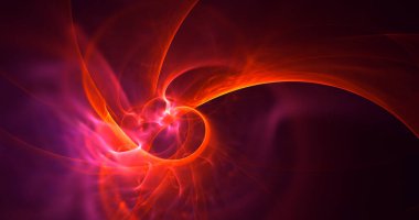 Soyut çok renkli fraktal ışık arkaplanı 3B görüntüleme