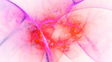 Soyut çok renkli fraktal ışık arkaplanı 3B görüntüleme