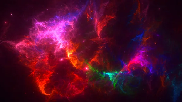 Рендеринга Абстрактного Багатокольорового Фрактального Світлого Фону — стокове фото