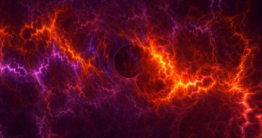 Soyut çok renkli fraktal ışık arkaplanı 3B görüntüleme