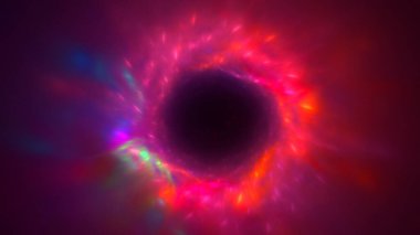 Soyut çok renkli fraktal ışık arkaplanı 3B görüntüleme