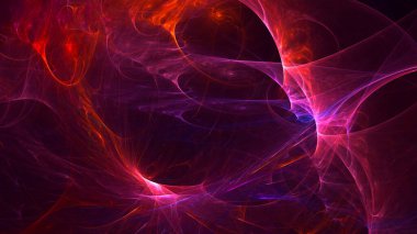 Soyut çok renkli fraktal ışık arkaplanı 3B görüntüleme