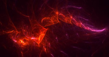 Soyut çok renkli fraktal ışık arkaplanı 3B görüntüleme