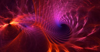 Soyut çok renkli fraktal ışık arkaplanı 3B görüntüleme