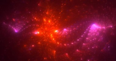 Soyut çok renkli fraktal ışık arkaplanı 3B görüntüleme