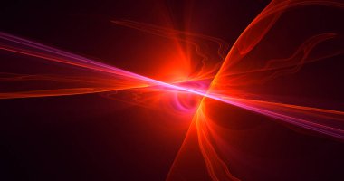 Soyut çok renkli fraktal ışık arkaplanı 3B görüntüleme