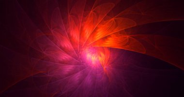 Soyut çok renkli fraktal ışık arkaplanı 3B görüntüleme