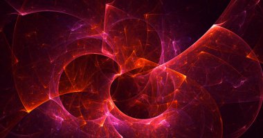 Soyut çok renkli fraktal ışık arkaplanı 3B görüntüleme