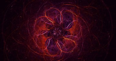 Soyut çok renkli fraktal ışık arkaplanı 3B görüntüleme