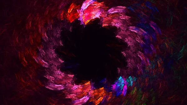 Soyut kırmızı fraktal ışık arkaplanı 3 boyutlu oluşturuluyor