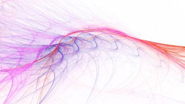 Soyut çok renkli fraktal ışık arkaplanı 3B görüntüleme