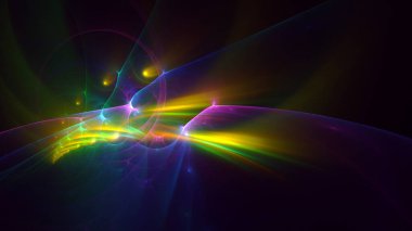 Soyut çok renkli fraktal ışık arkaplanı 3B görüntüleme