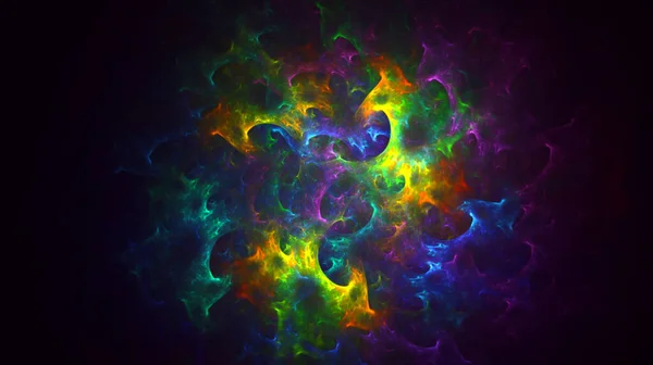 Renderização Abstrato Fundo Luz Fractal Multicolor — Fotografia de Stock