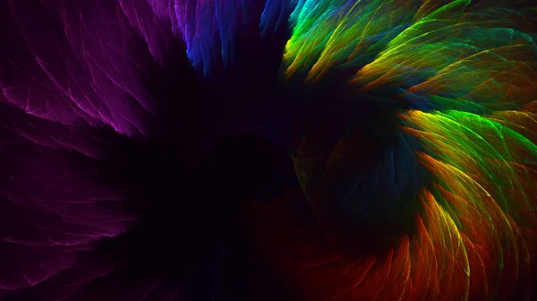 Renderização Abstrato Fundo Luz Fractal Multicolor — Fotografia de Stock