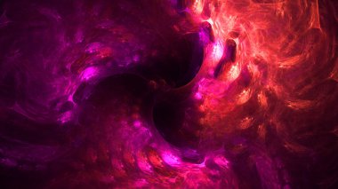 3B soyut renkli fraktal ışık arkaplanı oluşturma