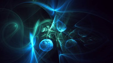 Soyut çok renkli fraktal ışık arkaplanı 3B görüntüleme