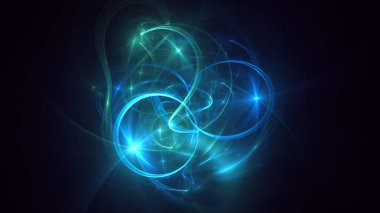 Soyut çok renkli fraktal ışık arkaplanı 3B görüntüleme