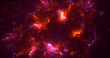 Soyut çok renkli fraktal ışık arkaplanı 3B görüntüleme