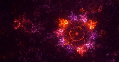 Soyut çok renkli fraktal ışık arkaplanı 3B görüntüleme