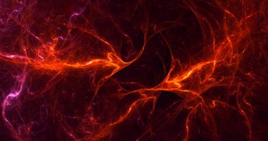 Soyut çok renkli fraktal ışık arkaplanı 3B görüntüleme