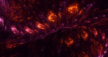 Soyut çok renkli fraktal ışık arkaplanı 3B görüntüleme