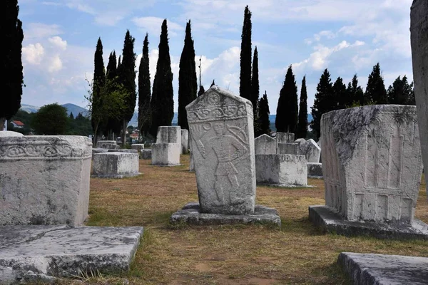 Stolac Bosnia Herzegovina 2020 Steci Medieval Tombstone Graveyards Place Stolac — 스톡 사진