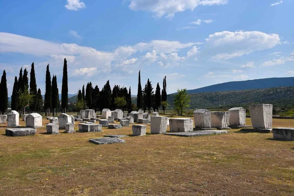 Stolac Bosnia Herzegovina 2020 Steci Medieval Tombstone Graveyards Place Stolac — 스톡 사진