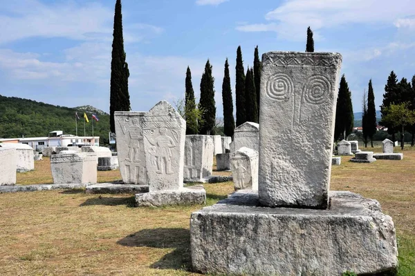 Stolac Bosnia Herzegovina 2020 Steci Medieval Tombstone Graveyards Place Stolac — 스톡 사진