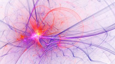 Soyut beyaz fraktal ışık arkaplanı oluşturuluyor