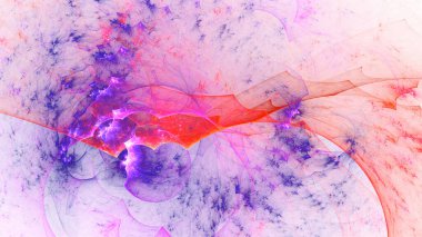 Soyut çok renkli fraktal ışık arkaplanı 3B görüntüleme