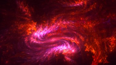 Soyut çok renkli fraktal ışık arkaplanı 3B görüntüleme