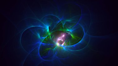 Soyut kırmızı fraktal ışık arkaplanı 3 boyutlu oluşturuluyor