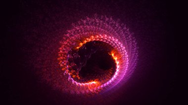 Soyut çember ışık arkaplanı oluşturuluyor