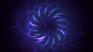 Soyut çok renkli fraktal ışık arkaplanı 3B görüntüleme