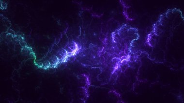 Soyut çok renkli fraktal ışık arkaplanı 3B görüntüleme