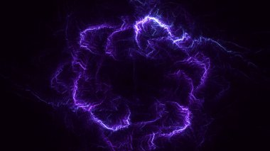 Soyut mavi fraktal ışık arkaplanı 3 boyutlu oluşturuluyor