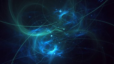 Soyut çok renkli fraktal ışık arkaplanı 3B görüntüleme