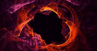 Soyut çok renkli fraktal ışık arkaplanı 3B görüntüleme