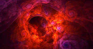 Soyut çok renkli fraktal ışık arkaplanı 3B görüntüleme