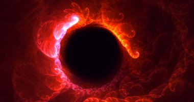 Soyut çok renkli fraktal ışık arkaplanı 3B görüntüleme