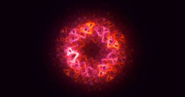 Soyut çok renkli fraktal ışık arkaplanı 3B görüntüleme