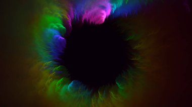 Soyut çok renkli fraktal ışık arkaplanı 3B görüntüleme
